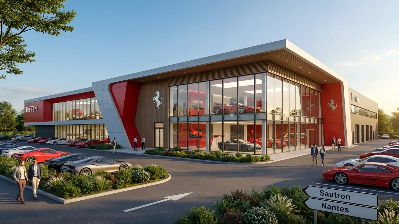 Ferrari inaugure une immense concession de 3500 m² à Sautron près de Nantes fin 2026