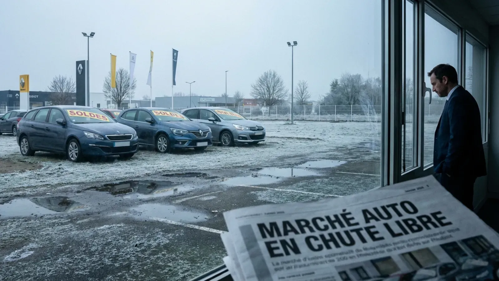 Les immatriculations de voitures neuves chutent de 7 % en janvier 2026 et marquent le plus bas depuis quinze ans