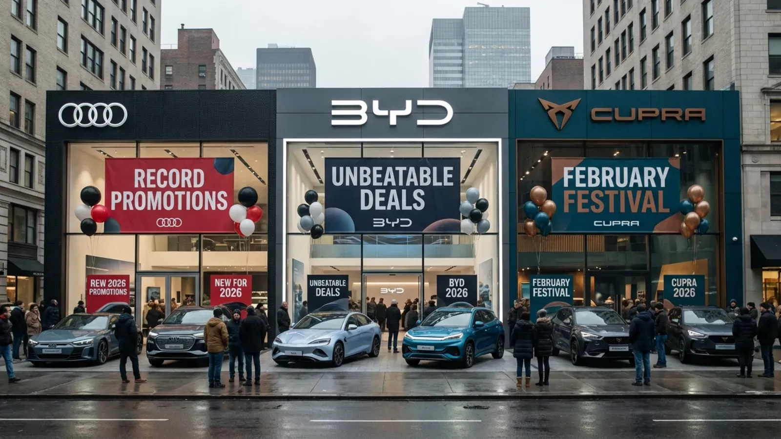 Les promotions records sur les voitures neuves en février 2026 chez Audi, BYD et CUPRA battent tous les records